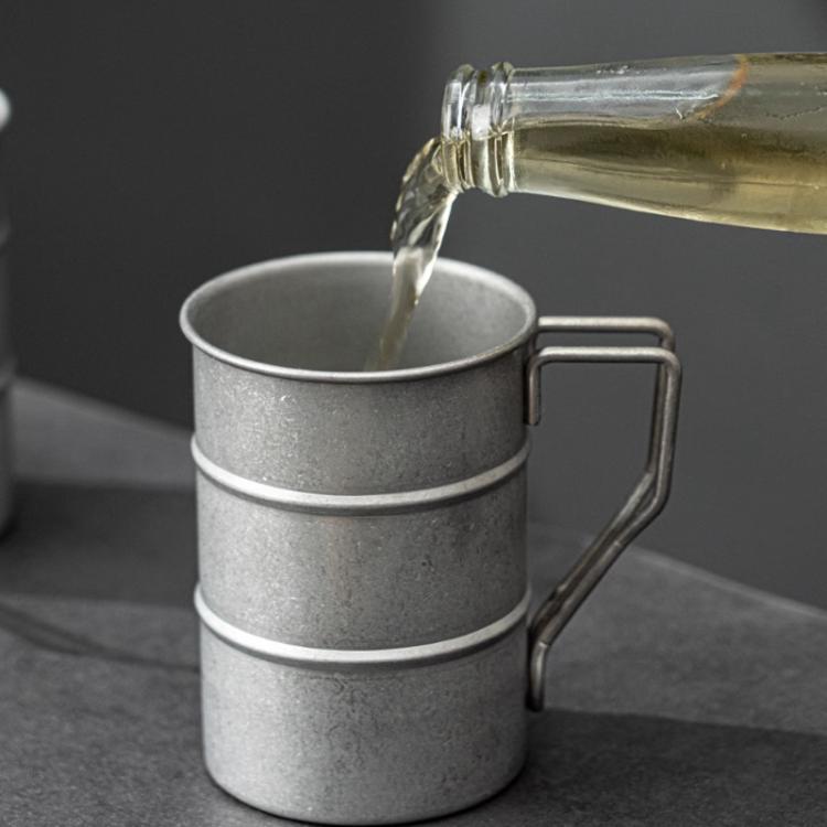 304 Stainless Steel Camping Mug Sandblasted Vintage Distressed Cup for Coffee, Beer, Outdoor, Picnic & Commercial Use, 380ml, 380ml Golden, 520ml, 520ml Golden