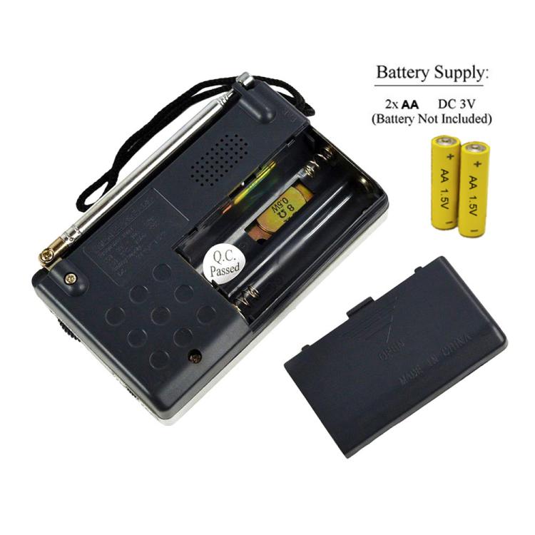 INDIN BC-R119 Portable AM/FM Radio for Seniors 530-1610KHz AM & 88-108MHz FM Lightweight Emergency Radio