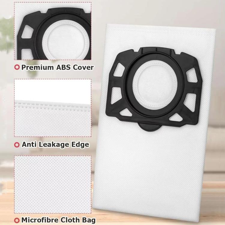 For Karcher WD2 / WD3 / KD3 Series 4pcs Dust Collection Bags Vacuum Cleaners Non-Woven Fabric Bags