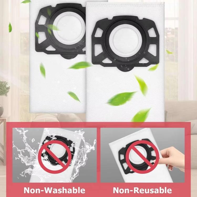 For Karcher WD2 / WD3 / KD3 Series 4pcs Dust Collection Bags Vacuum Cleaners Non-Woven Fabric Bags