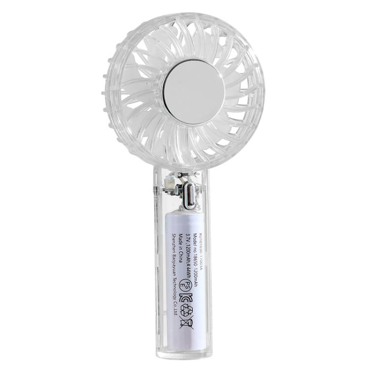 YL14 Transparent Handheld Fan USB Outdoor Portable Fan