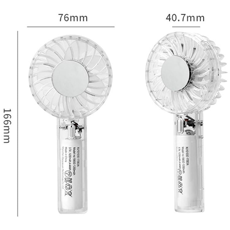 YL14 Transparent Handheld Fan USB Outdoor Portable Fan