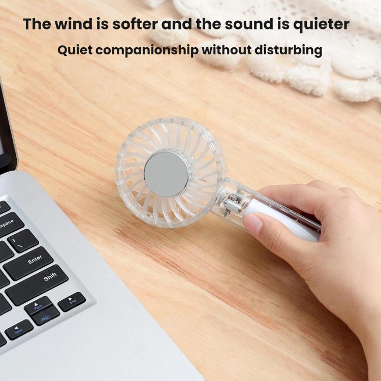 YL14 Transparent Handheld Fan USB Outdoor Portable Fan
