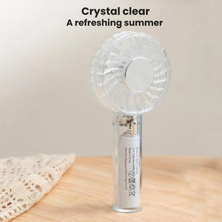 YL14 Transparent Handheld Fan USB Outdoor Portable Fan