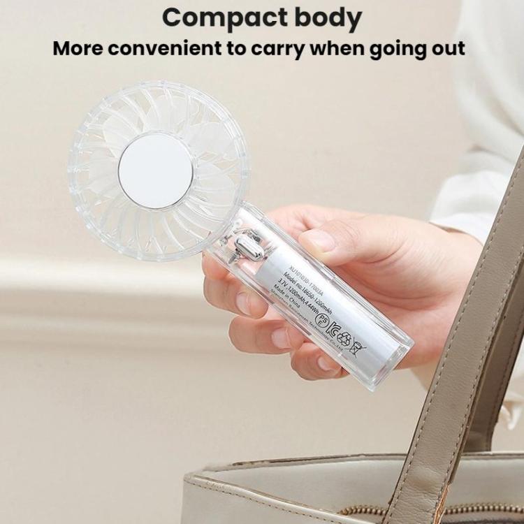 YL14 Transparent Handheld Fan USB Outdoor Portable Fan