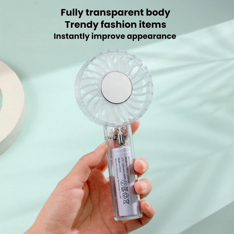 YL14 Transparent Handheld Fan USB Outdoor Portable Fan