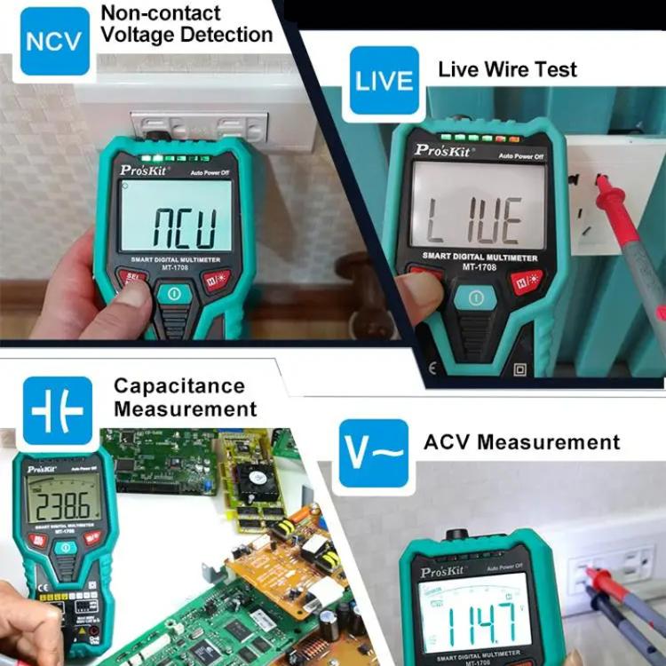 Multifunctional Burn-Proof 3 5/6 Intelligent Digital Multimeter Electrician Auto Ranging Universal Meter