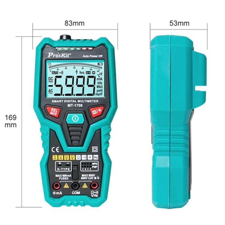 Multifunctional Burn-Proof 3 5/6 Intelligent Digital Multimeter Electrician Auto Ranging Universal Meter
