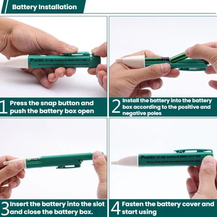 Non-Contact Portable Electrical Tester Pen With LED Zero Ground Wire Testing Tool