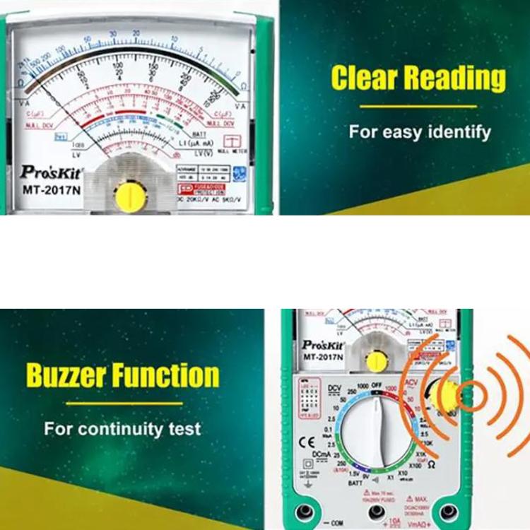 Analog Multimeter 26 Range Misoperation-Proof Burn-Proof Electrical Meter
