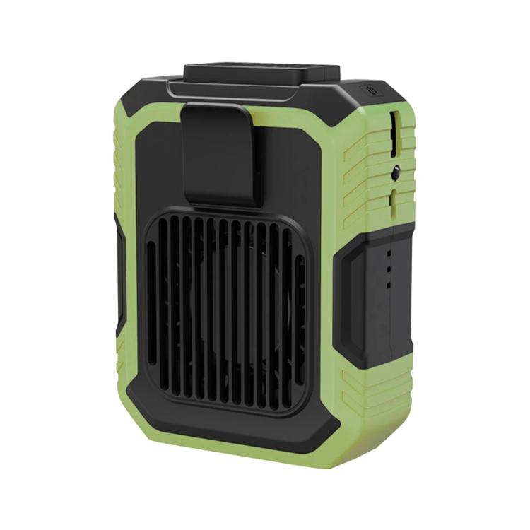 Rechargeable Waist-Mounted Clip Fan With 3-Speed Settings & LED Flashlight Hands-Free Cooling For Construction, Outdoor Work, Hiking