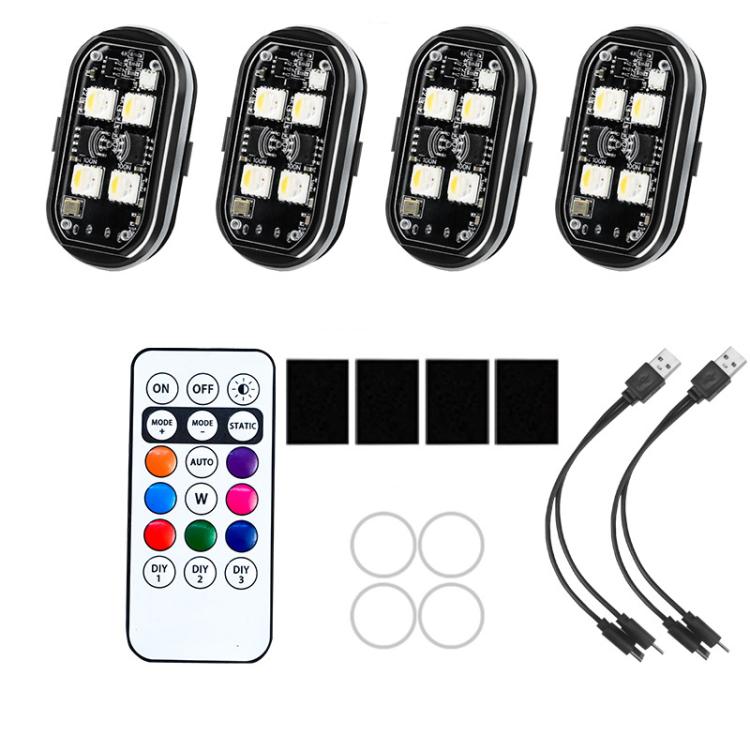 Wireless Remote-Controlled Motorcycle LED Flashing Taillight For Retrofitting