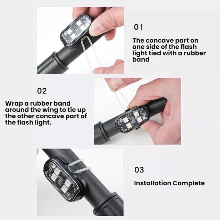 Wireless Remote-Controlled Motorcycle LED Flashing Taillight For Retrofitting