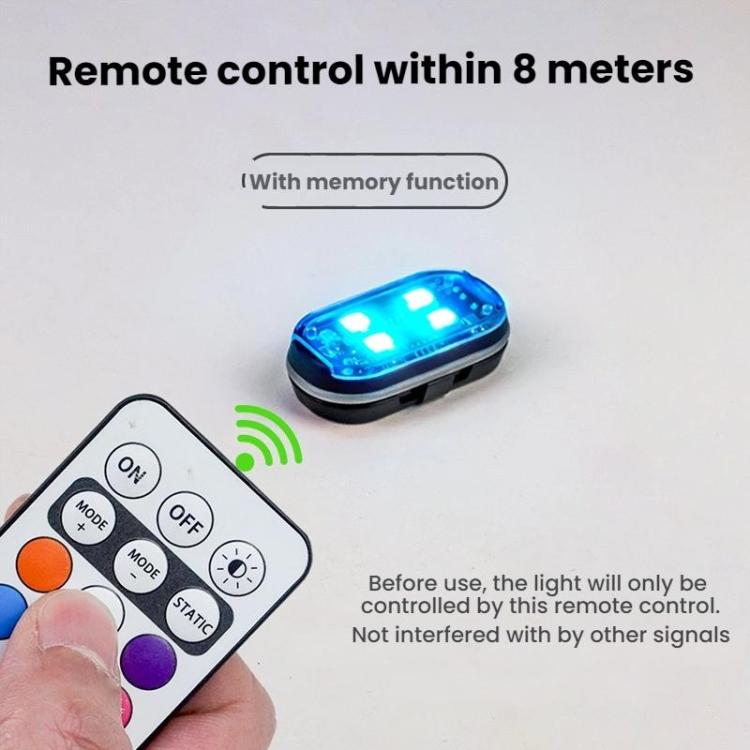 Wireless Remote-Controlled Motorcycle LED Flashing Taillight For Retrofitting