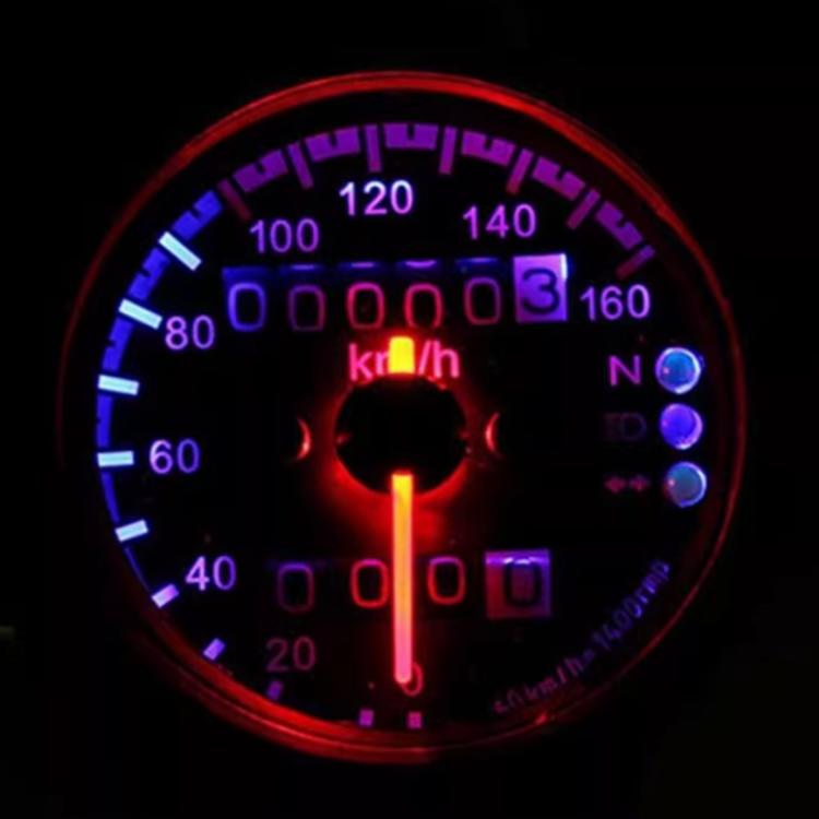 12V Universal Motorcycle Dual Odometer with LED Light