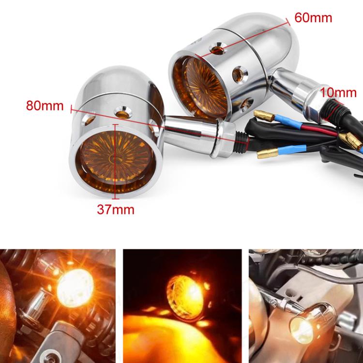 2pcs Hollow Motorcycle Modified Turn Signal Light