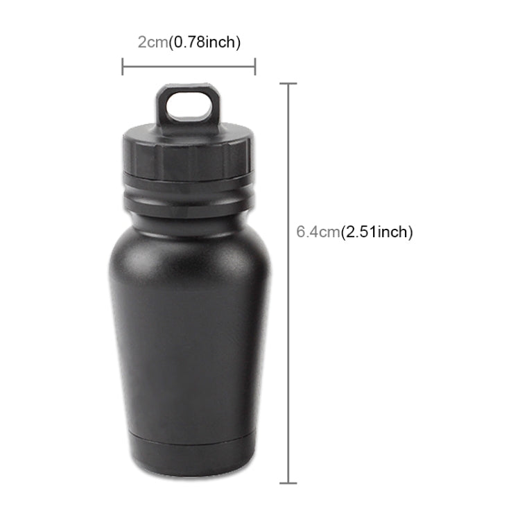 Aluminum Alloy Waterproof First Aid Pill Bottle