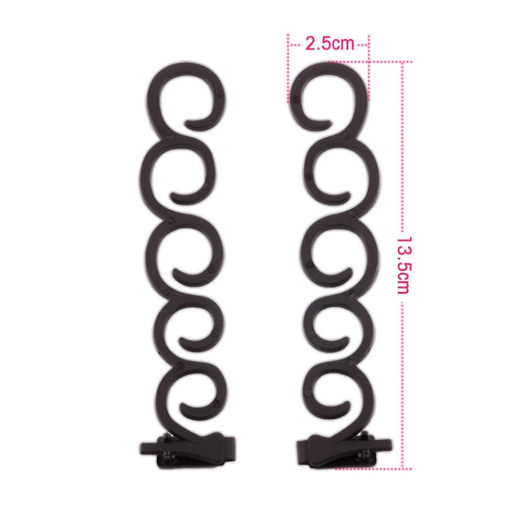 Elegance Hair Braider Flower Magic Hair Clip Queue Twist Plait Hairstyle Styling Accessories,Size:13.5x2.5cm, Black, 6090 Coffee