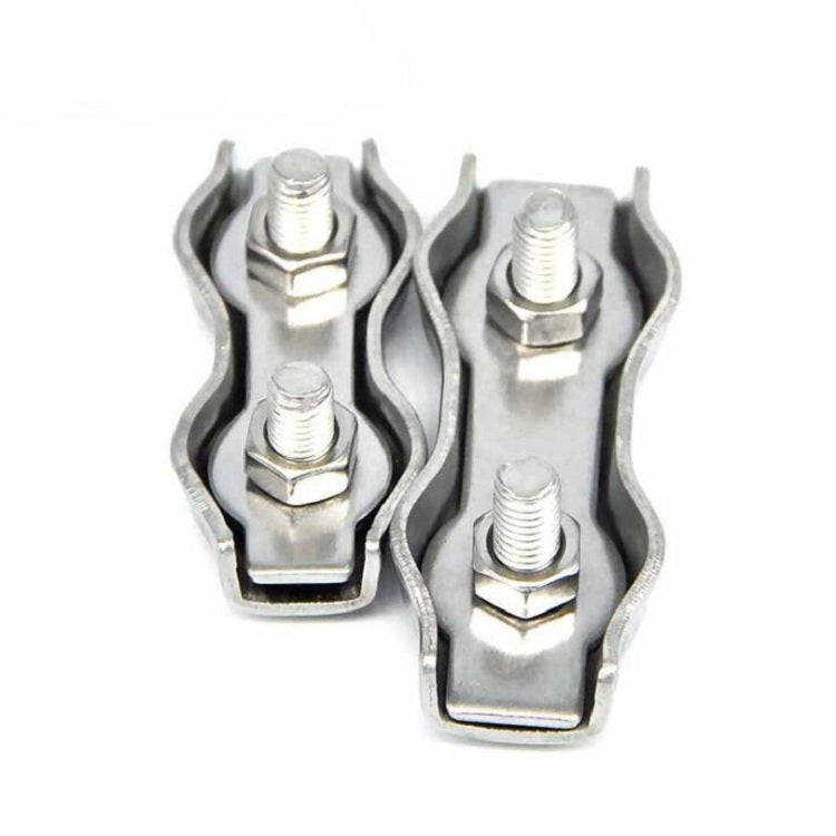304 Stainless Steel Plate Single Clip Double Clamp Wire Rope Clamp, M2 Double Clip, M3 Double Clip, M4 Double Clip, M5 Double Clip, M6 Double Clip, M8 Double Clip, M10 Double Clip, M2 Single Clip, M10 Single Clip