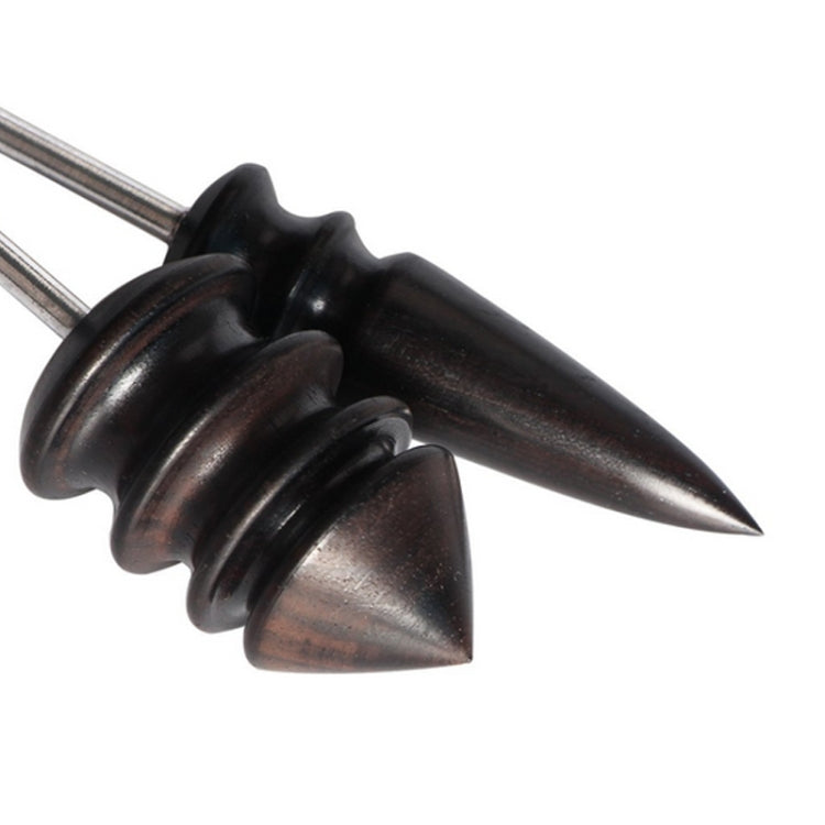 Leather Tool Edge Electric Polishing Slicker Flat Pointed Head Sandalwood Leathers Craft DIY Tools Tip Burnisher, S, L, Set(with S,L)