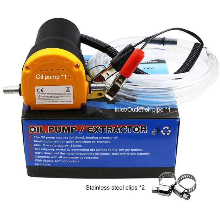 12V 60W Oil/crude oil Fluid Sump Extractor Scavenge Exchange Transfer Pump Suction Transfer Pump + Tubes for Auto Car Boat Mot, 12V