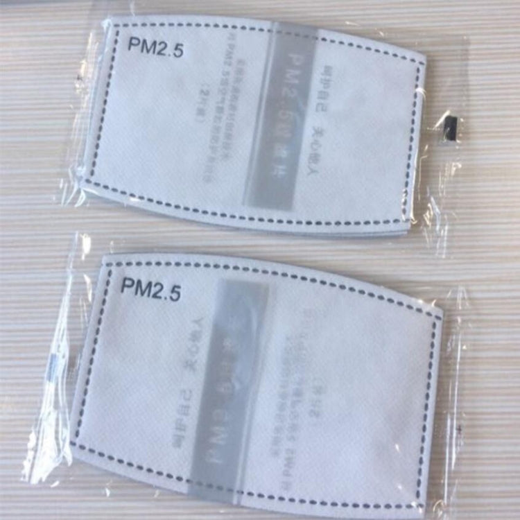 50 Bags 5 Layers Activated Carbon Filter N95 Efficient Filtration PM2.5 Anti Haze Mouth Mask Replaceable Filter for Mouth-muffle