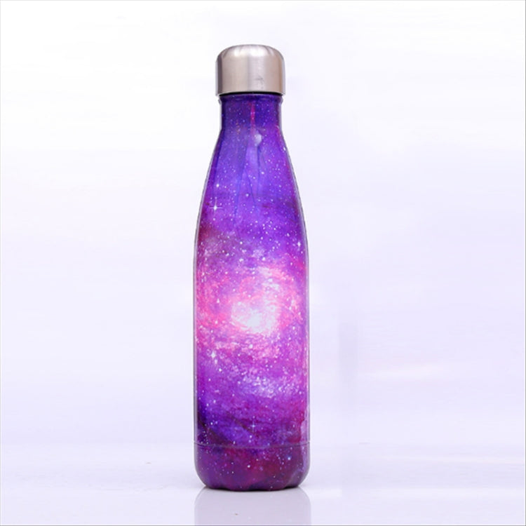Starry Sky Pattern Thermal Cup Vacuum Flask Heat Water Bottle Portable Stainless Steel Sports Kettle, 500ml