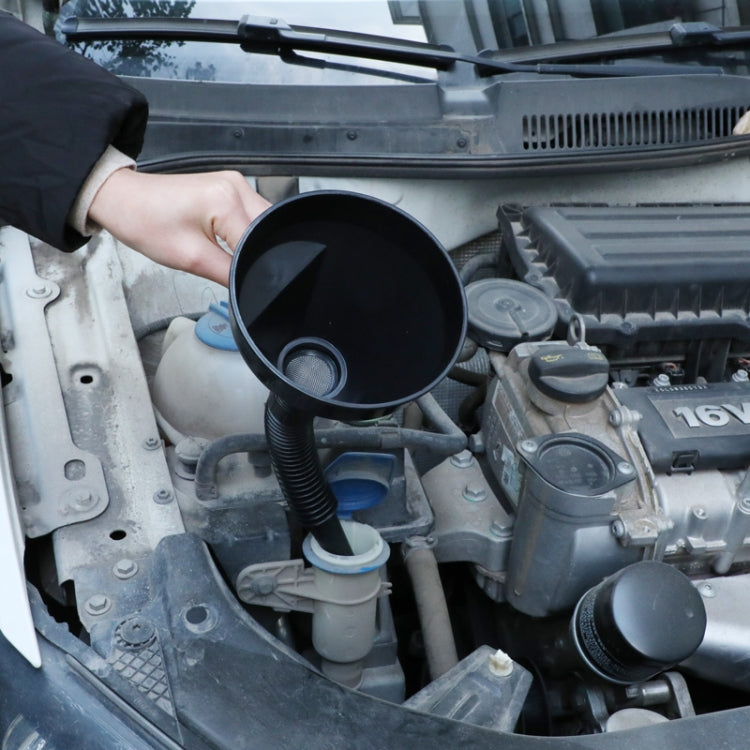 Universal Car Truck Motorcycle Filled Plastic Vehicle Funnels with Soft Spout Pipe Pour Oil Tool, Plastic Vehicle Funnels