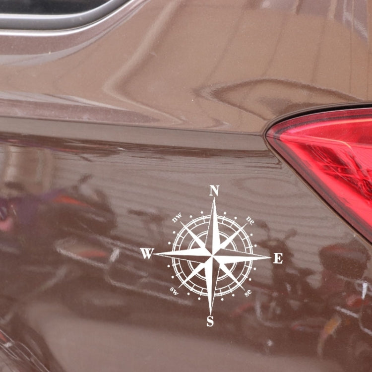 10pcs Art Design Vinyl NSWE Compass Car Stickers Decals Black/Silver, 10 PCS White + Black, 10 PCS Black + White