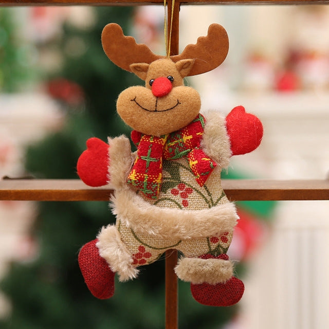 Christmas Ornaments Gift Santa Claus Snowman Dancing Pendant Tree Toy Doll Hang Decorations