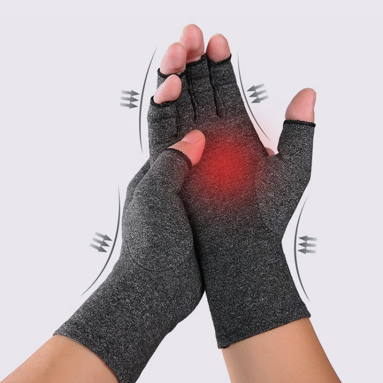 A Pair Sports Breathable Health Care Half Finger Gloves Rehabilitation Training Arthritis Pressure Gloves