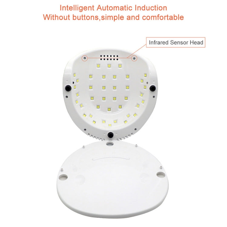 مجفف أظافر F6 UV LED بمصباح أظافر مزدوج اليدين لعلاج طلاء الأظافر الجل بالأشعة فوق البنفسجية مع مستشعر ومؤقت وشاشة LCD