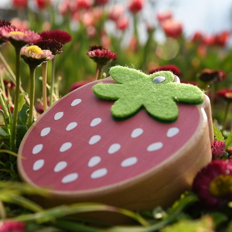 Strawberry Preserved Baby Teeth Wooden Preservation Box, Chinese Stickers, English Stickers