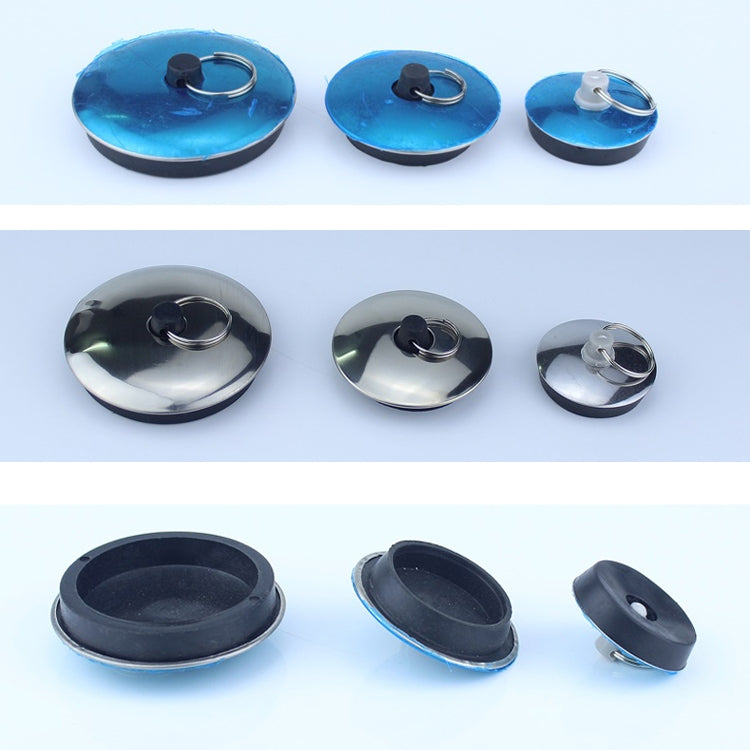 3 PCS Sink Rubber Plug Wash Basin Bathtub Plug Mop Pool Laundry Pool Blocking Plug, S, M, L
