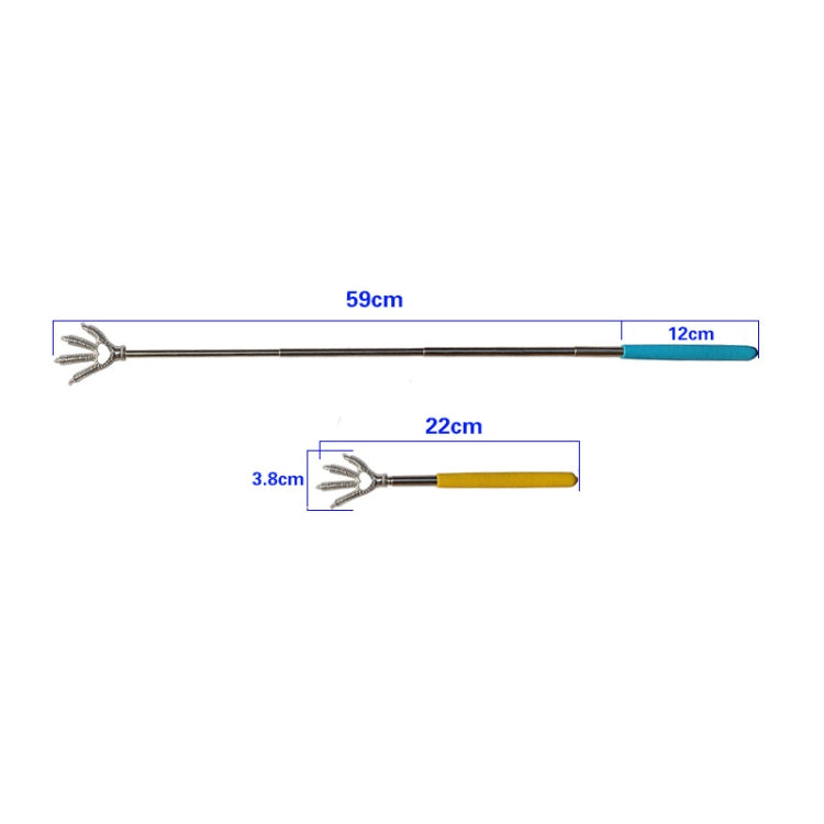 Practical Handy Stainless Telescopic Pocket Scratching Massage Kit Bear claw back scratcher(Color Random delivery)