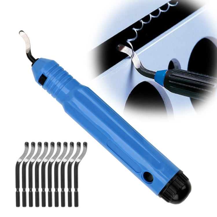 NB1100 Hand Deburr Trimming Knife Scraper, Handle + 1 Cutter Head, Handle +10 Cutter Heads