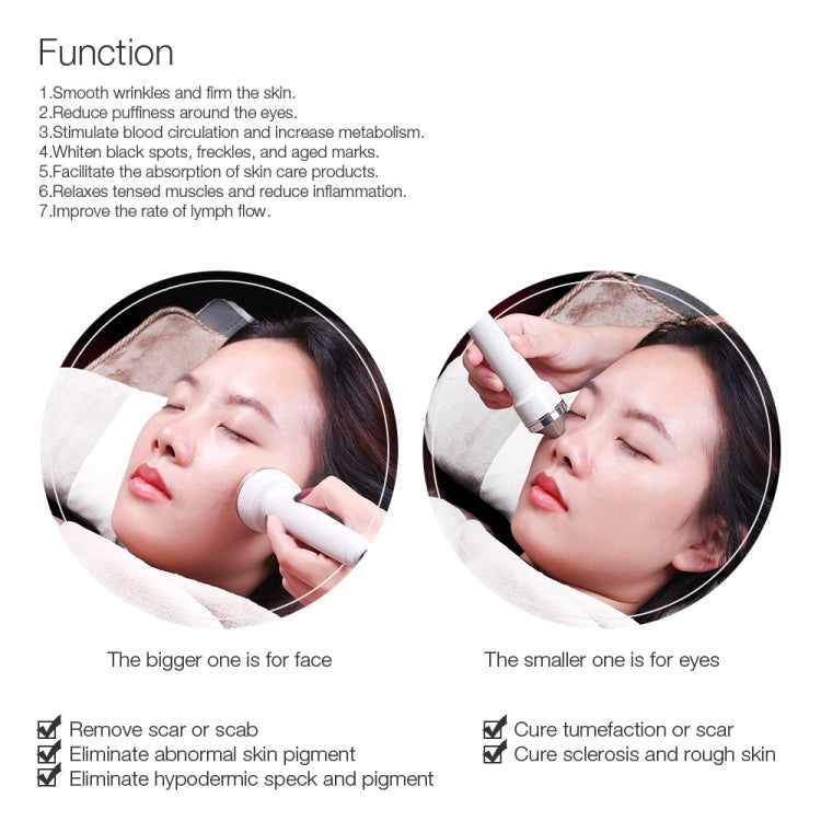 2 PCS Professional Ultrasonic Ladies Skin Care Whitening Freckle Facial Machine