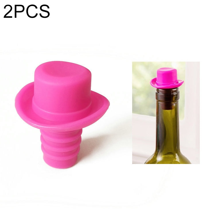 Silica Gel Top Hat Fresh Wine Corks Cruet Red Wine Stopper, 2 PCS Hat Shape(Brown), 2 PCS Hat Shape(Black), 2 PCS Hat Shape(Red Wine), 2 PCS Hat Shape(Yellow), 2 PCS Hat Shape(Rose Red), 2 PCS Hat Shape(Red)