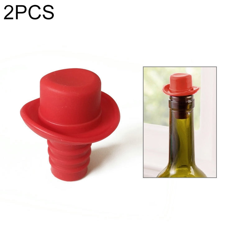 Silica Gel Top Hat Fresh Wine Corks Cruet Red Wine Stopper, 2 PCS Hat Shape(Brown), 2 PCS Hat Shape(Black), 2 PCS Hat Shape(Red Wine), 2 PCS Hat Shape(Yellow), 2 PCS Hat Shape(Rose Red), 2 PCS Hat Shape(Red)