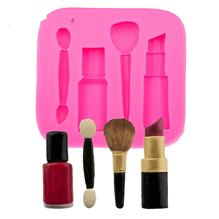 2 PCS Lipstick Eyebrow Pencil Makeup Tool Shape Silicone Fondant Cake Mold Chocolate Mold Clay Mold, Eyebrow Pencil Shape