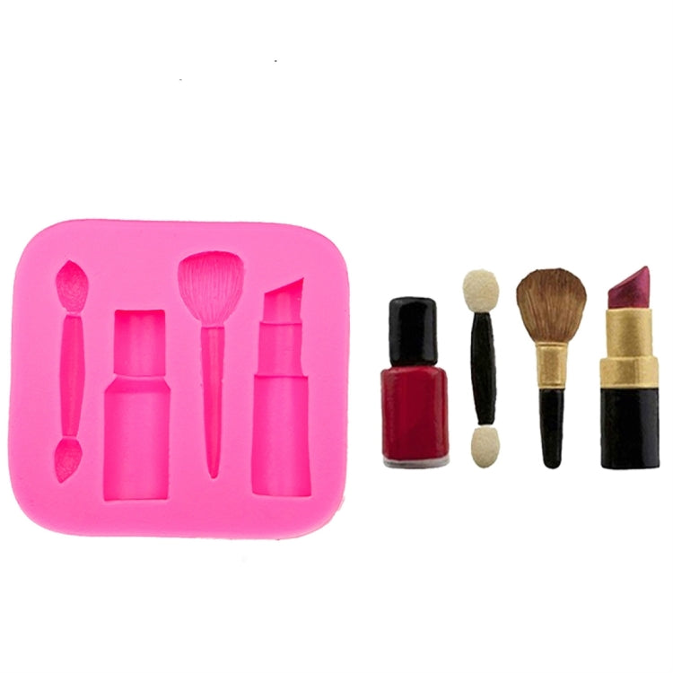 2 PCS Lipstick Eyebrow Pencil Makeup Tool Shape Silicone Fondant Cake Mold Chocolate Mold Clay Mold, Eyebrow Pencil Shape