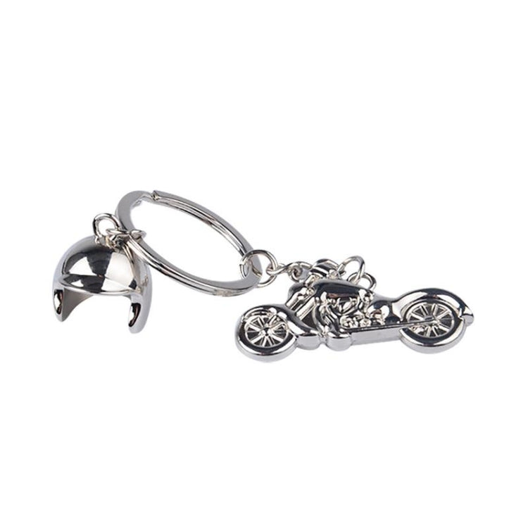 Classic 3D Simulation Model Of Motorcycle Motorcycle Helmet Charms Creation Alloy Key Chain Key Holder Car Key, Motorcycle Shape