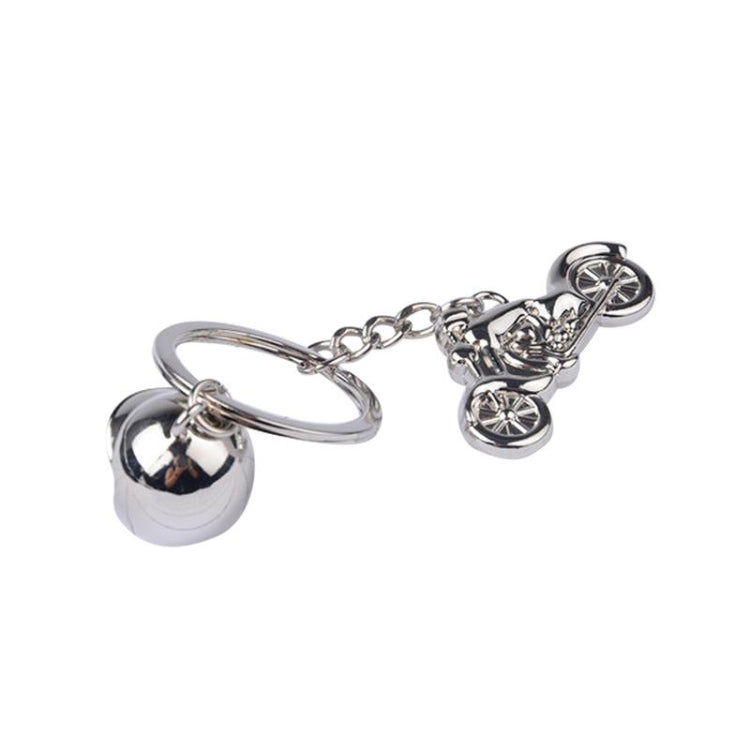 Classic 3D Simulation Model Of Motorcycle Motorcycle Helmet Charms Creation Alloy Key Chain Key Holder Car Key, Motorcycle Shape