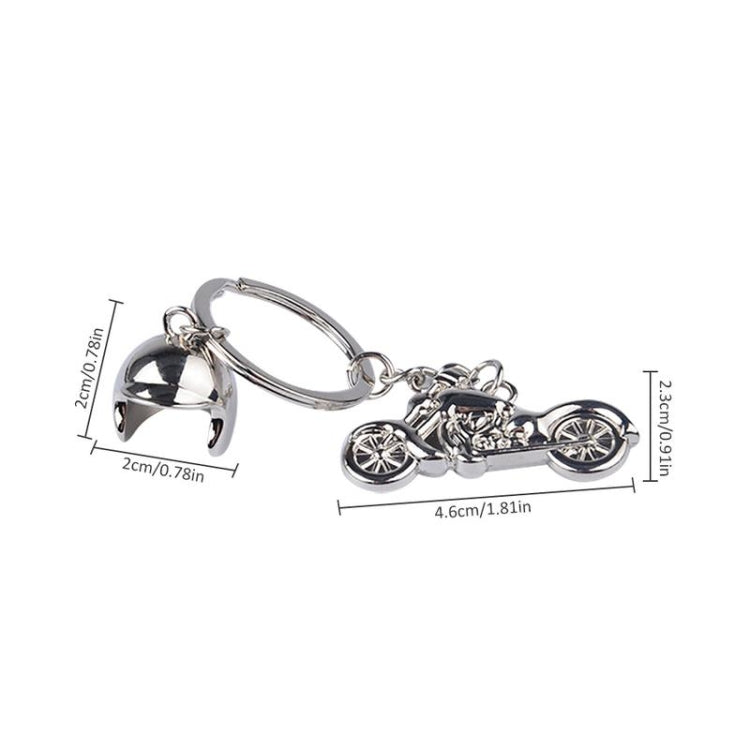 Classic 3D Simulation Model Of Motorcycle Motorcycle Helmet Charms Creation Alloy Key Chain Key Holder Car Key, Motorcycle Shape