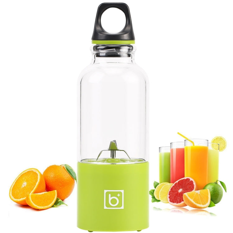 500ml Mini Portable Electric Juicer Cup USB Rechargeable Juicer Blender Maker Shaker Squeezers Fruit Orange Juice Extractor, 4 Blade Head Blue, 4 Blade Head Green, 4 Blade Head Pink