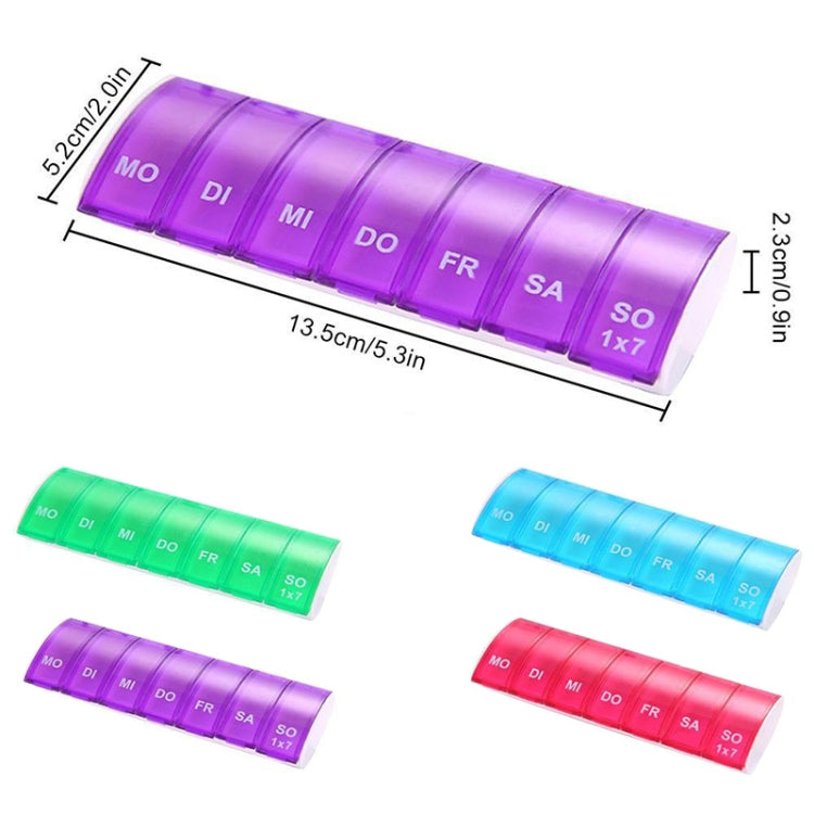 Portable Seven-part Mini Storage Pill Box