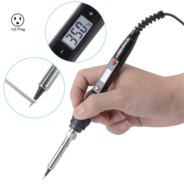 908S 80W LCD Thermostat Soldering Iron Constant Temperature Soldering Iron, CN Plug, EU Plug, US Plug