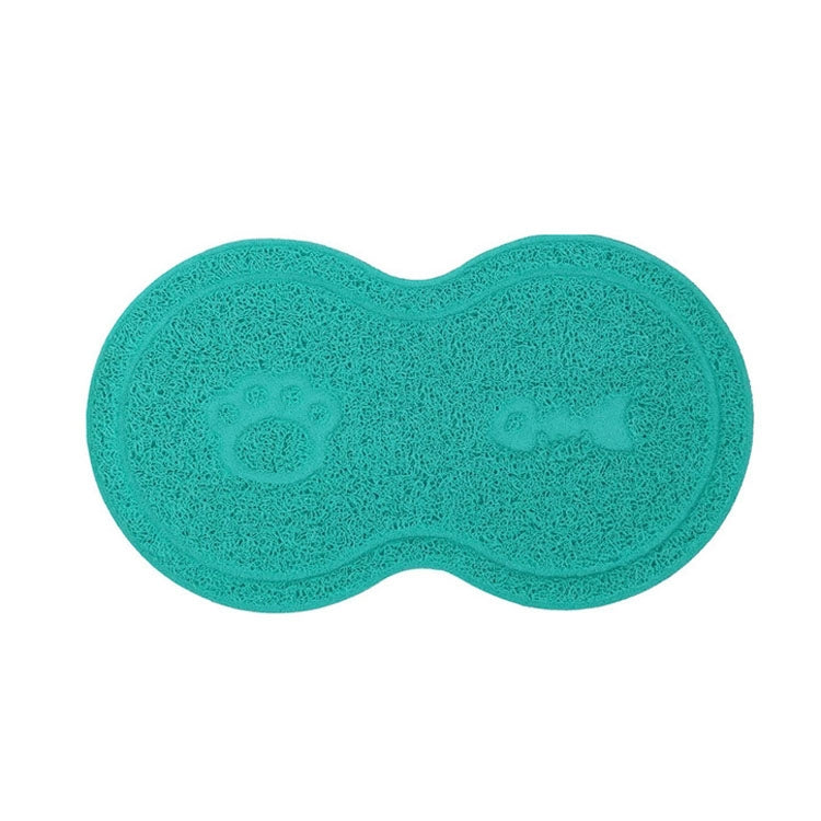 Lovely PVC Cat Litter Mat Eight-shaped Anti-skid Placemat Pet Supplies, Lake Blue, Yellow Green, Rose Red, Gray, Pink, Light Blue, Beige