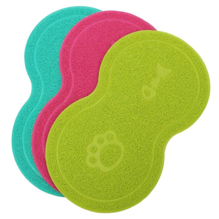 Lovely PVC Cat Litter Mat Eight-shaped Anti-skid Placemat Pet Supplies, Lake Blue, Yellow Green, Rose Red, Gray, Pink, Light Blue, Beige