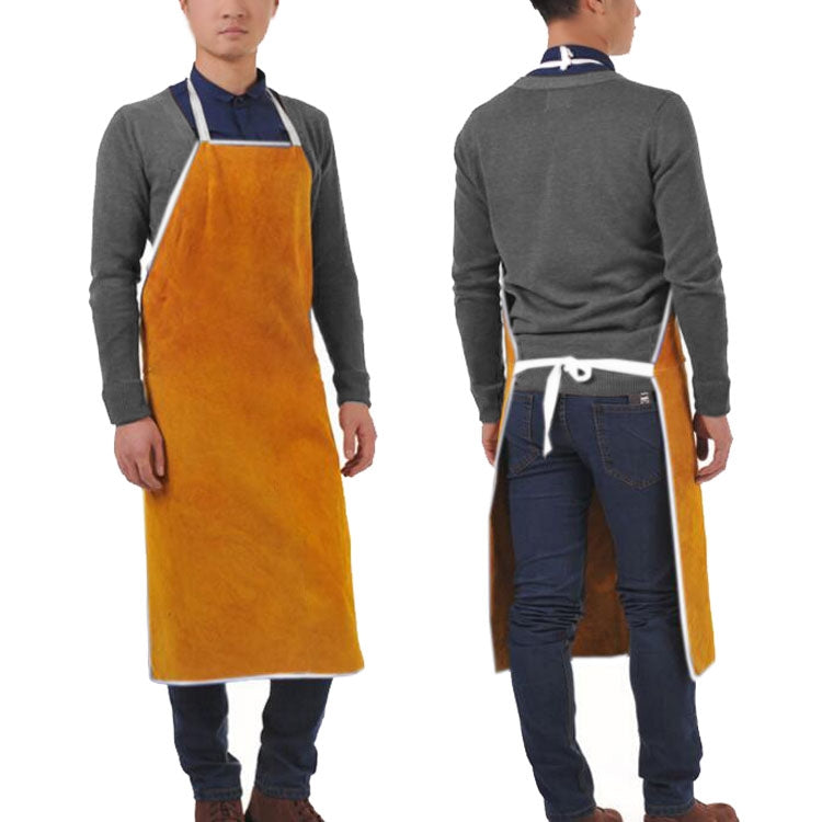Full Leather Electric Welding Apron High Temperature Fireproof Star Splash Protective Clothing, The Whole Paragraph 60×80, Entire Section 60×90, Three Spells 60×80